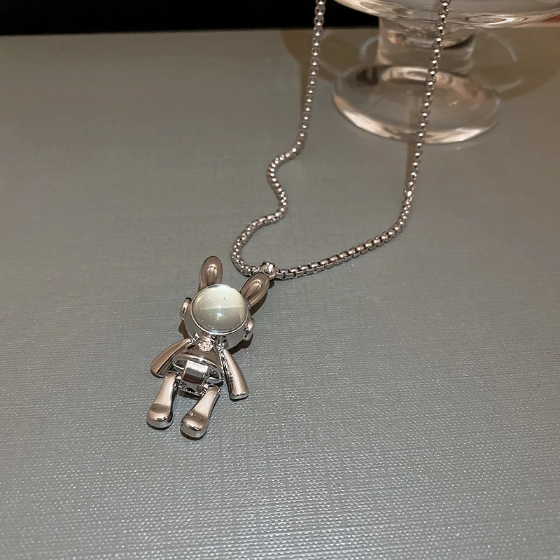 2022 New Rabbit Astronaut Necklace for Women Sweet Cool Fashion Sweater  Chain Necklace Hip Hop Pendant Necklace Party Jewelry - AliExpress