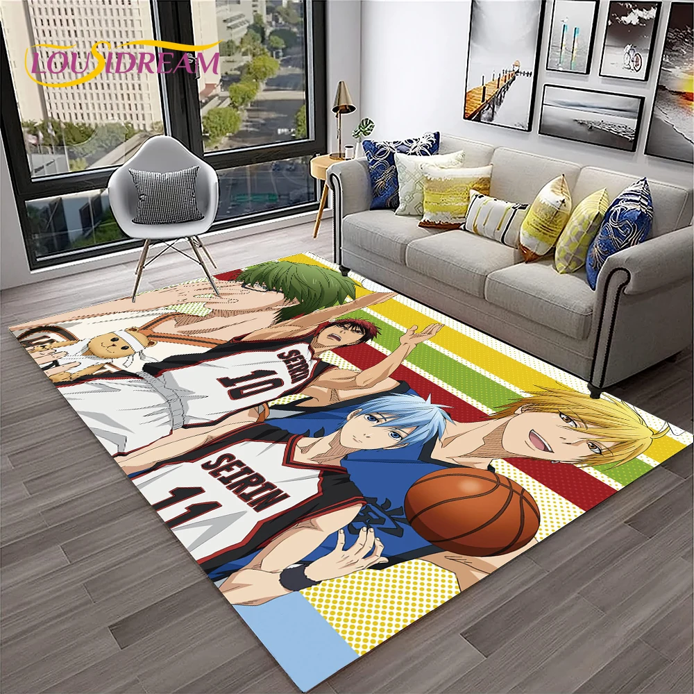 3D Cartoon Kuroko's Basketball Anime Carpet Rug for Home Living Room Bedroom Sofa Doormat Decor,kids Area Rug Non-slip Floor Mat