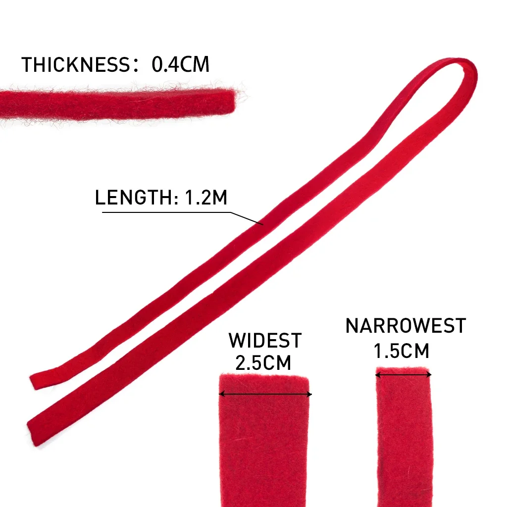 Roll Piano Tuning Tool Muting Felt Fork And Red Wool Piano Mute Temperament Strip Tapered Mutes