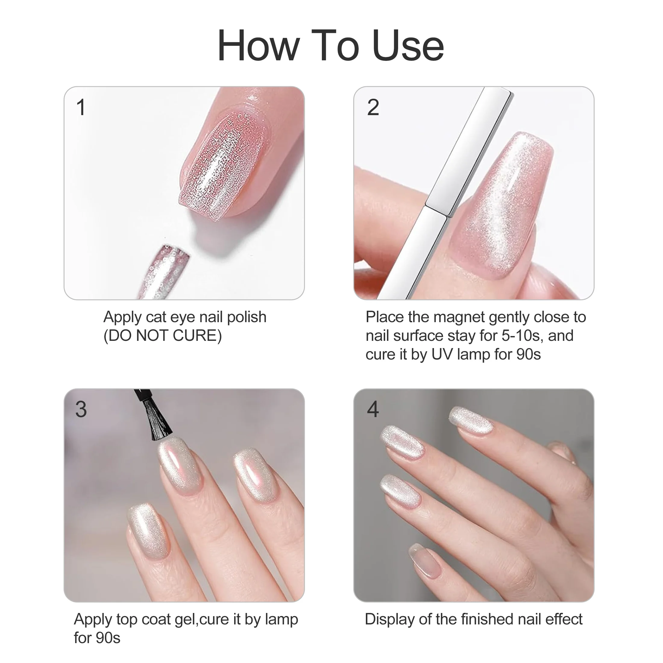 2pc Nails Art Decoration French Multi-Function Magnet Pen Painting Gel Manicure Tool Strong Cat Magnetic Stick UV Gel Polish