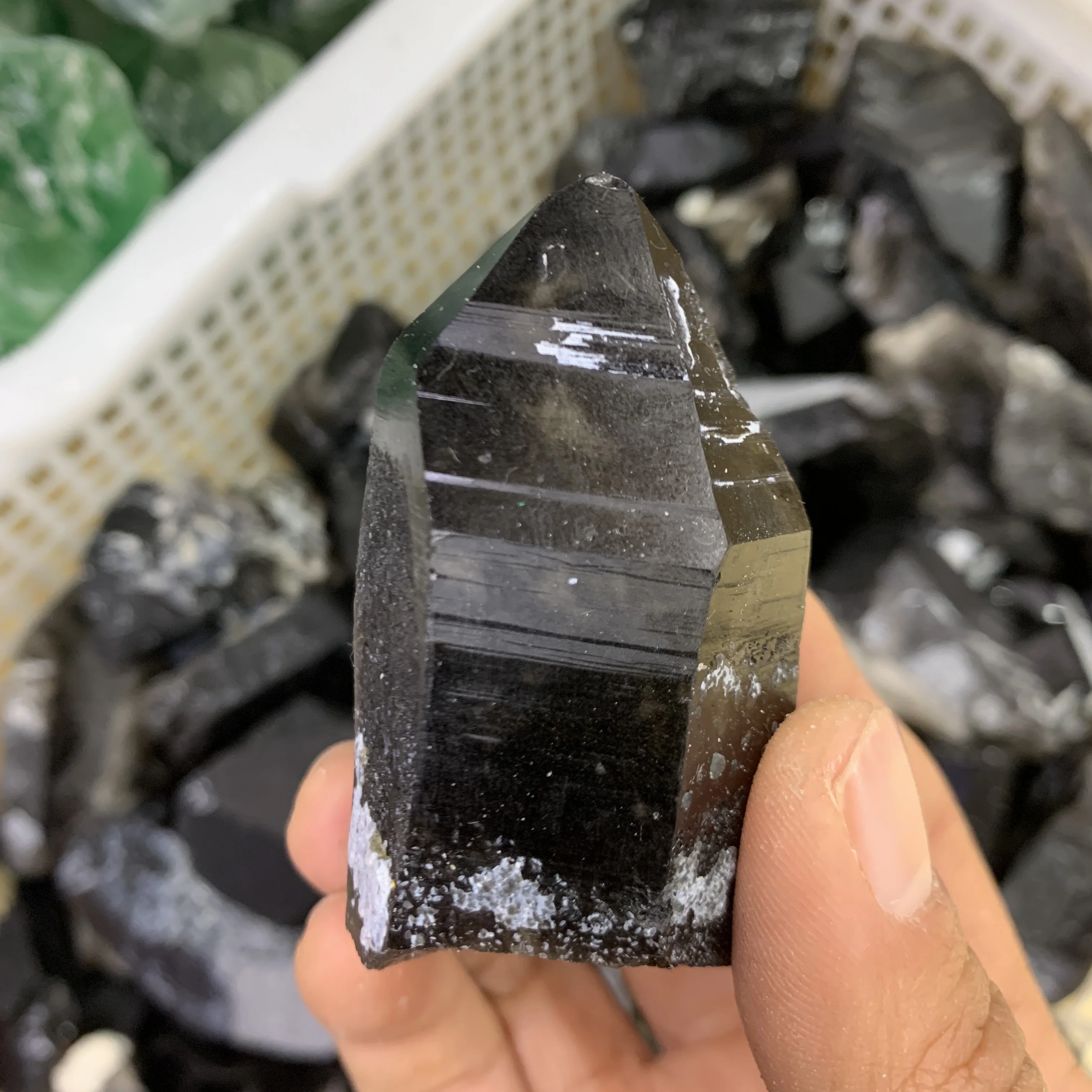 

100g Natural Black quartz Crystal Raw Mineral Crystal Specimen