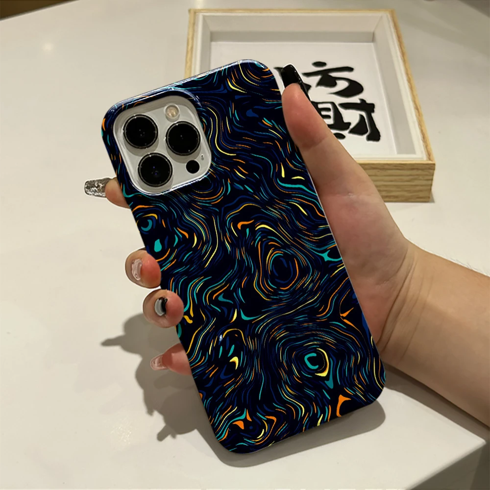 

Hot Selling Starry Sky Art Phone Case Apple iPhone 15 Film Case 14promax Oil Painting Style 13 Hard Case 11pm