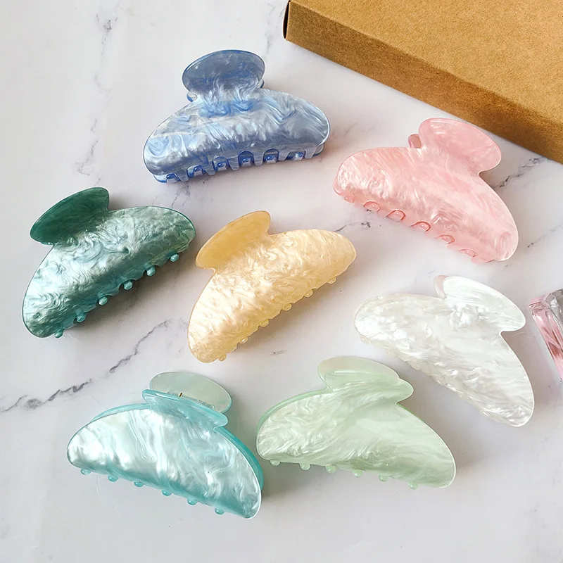 SpringSummerJellyColoredGlossHairClawsClipforWomenGirls