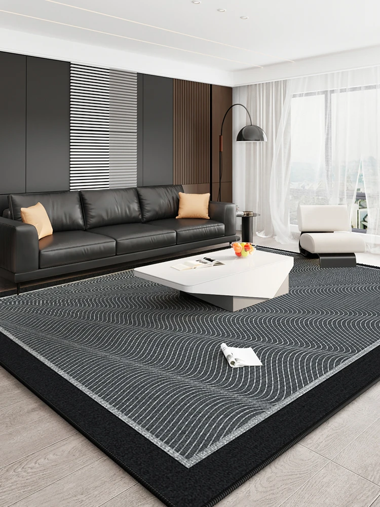 

Black Thickening Antiskid Carpet Household Large Size Living Room Tea Table Decorate Carpets Bedroom Bedside Grey Floor Mat