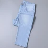 OUSSYU Classic Style Brand Light blue Jeans Men Casual Stretch Slim Denim Pants Fashion Cotton Thin Trousers Male 28-40 5