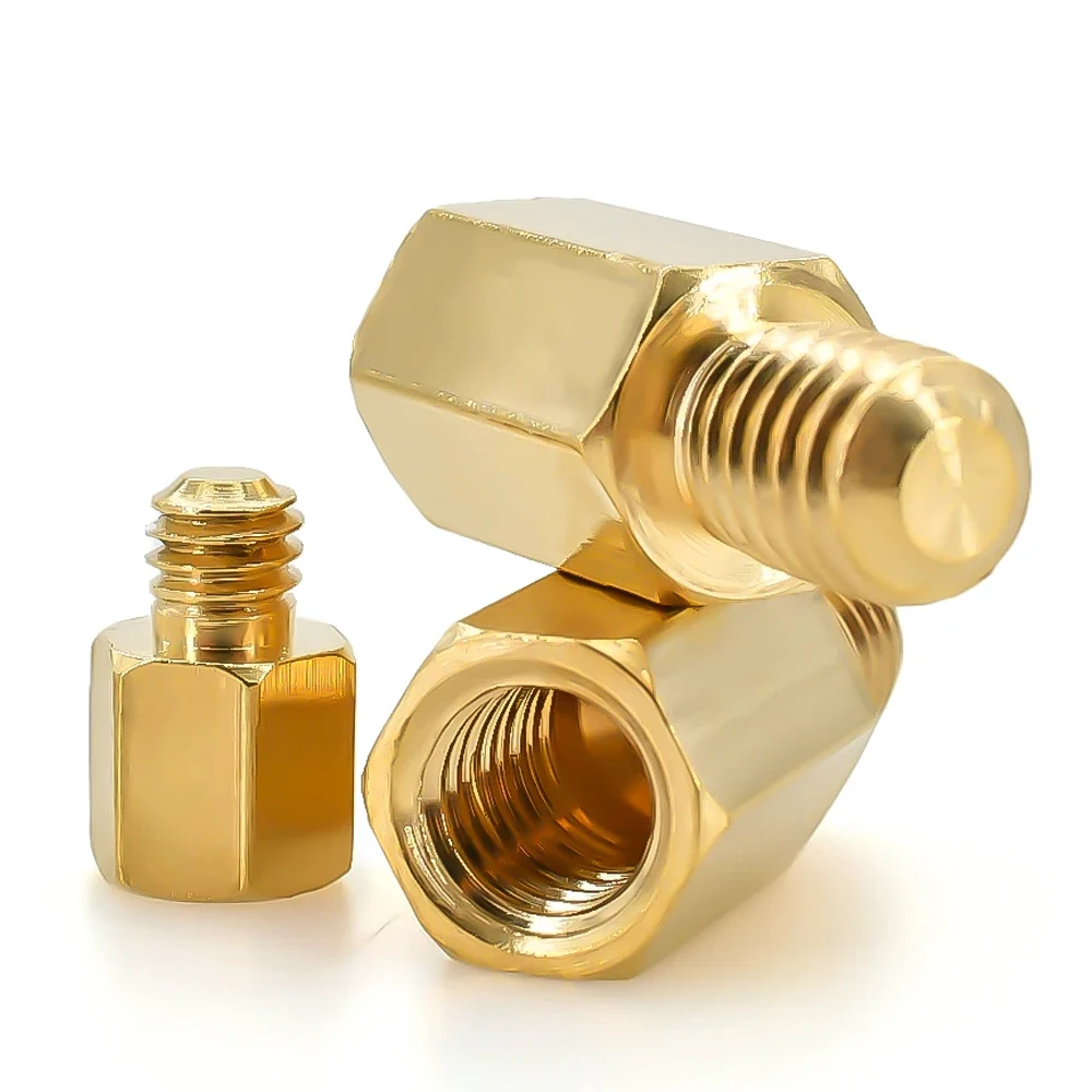 M2 M2.5 M3 M4 M5 M6 Hex Brass Standoff Copper Spacing Screw Male Female Threaded Pillar PCB Column Computer Motherboard Spacer