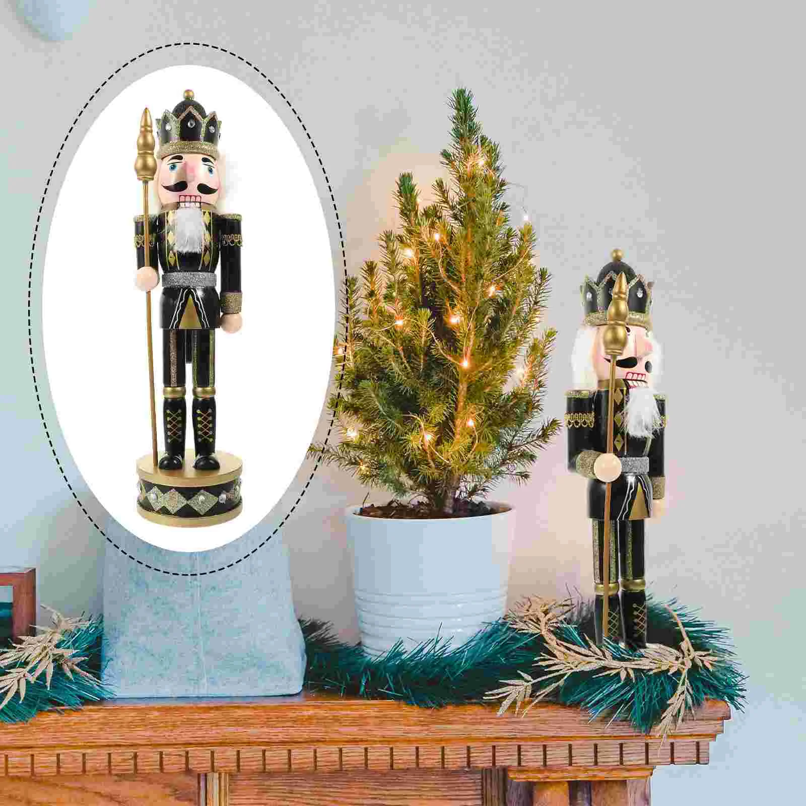 

Nutcracker Christmas Figurine Silver Black Soldier Nutcracker Pastel Nutcracker Decor Sweet Nutcracker Figures