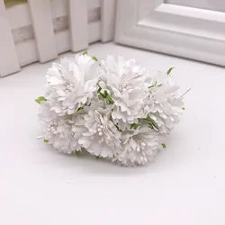 Vibrant Marigold Mini Daisy Bouquet - 6 - Piece Artificial Flower Set for Wedding and Home Decor (13)