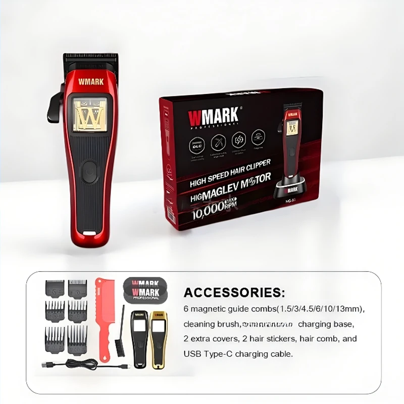 WMARK NG-X1 高速バリカン プロのバリカン,高速,WMARK-NG-X1 rpm,9V,磁気モーター付き,ヘア