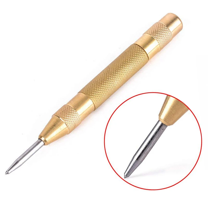 127mm Automatic Center Pin Punch Spring Loaded Marking Starting Holes Tool Wood Press Dent Marker Woodwork Tool Drill Bit 127mm Automatic Center Pin Punch Spring Loaded Marking Starting Holes Tool Wood Press Dent Marker Woodwork Tool Drill Bit