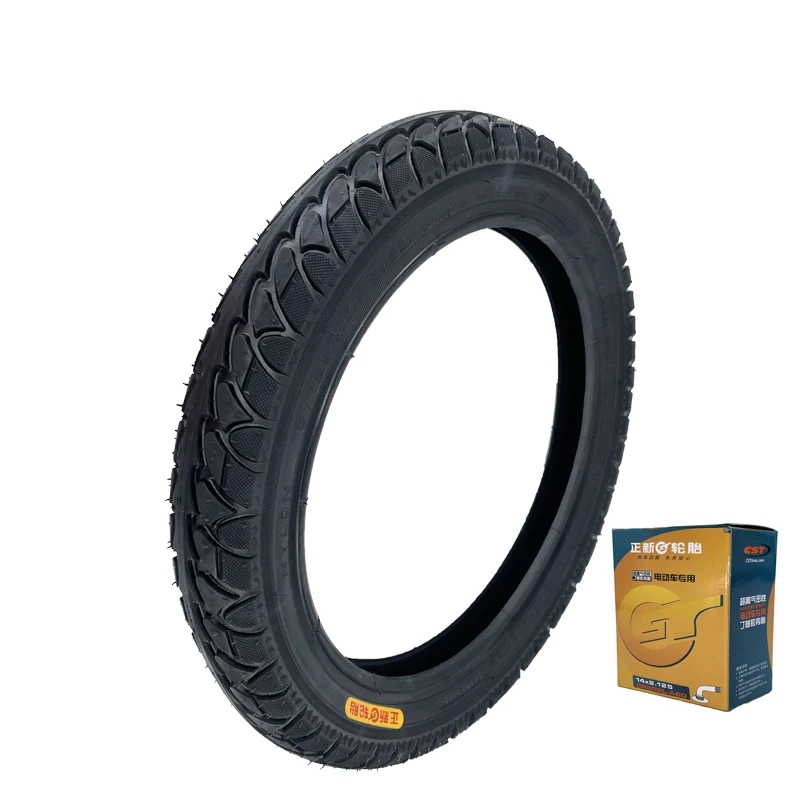 CST Thickened Wear-resistant 14x2.125 C-1488 Electric Vehicle Outer Tire Inner Tube for Ebike D-Y-U D3F/A5/D3+ Wheels Tyre