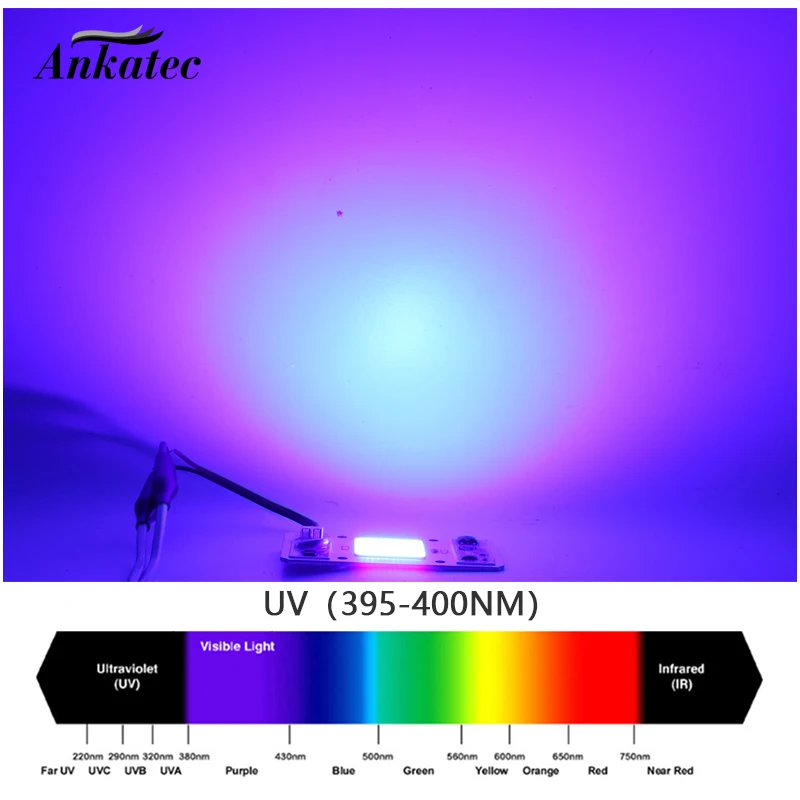 Hot UV 395nm 50w LED High Power Integrated COB Light Source Chip Lamp AC 110V 220V High Power No Driver Required No Soldering