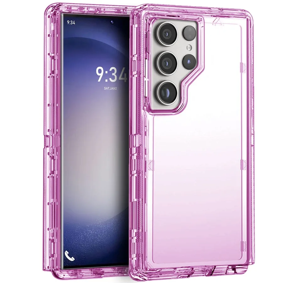 Durable 3-IN-1 Shockproof Glossy Bumper Phone Case