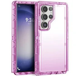 Durable 3 - IN - 1 Shockproof Glossy Bumper Phone Case - Samsung Note 20 (Purple)