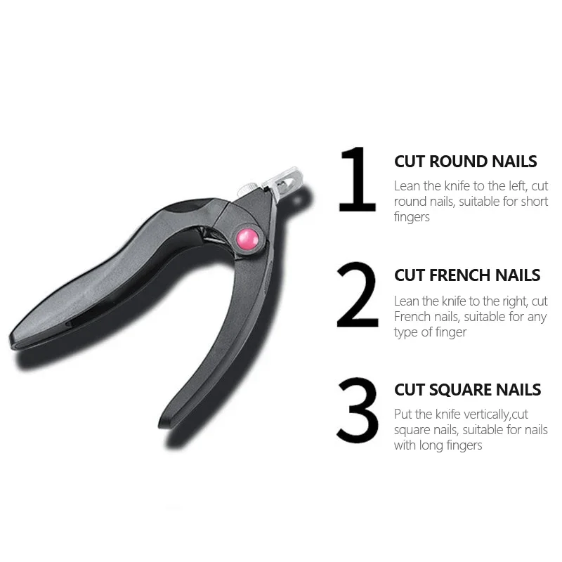 Nail Clippers Nailpop Acrylic Professional Dial Stainless Steel Blade Nail Tips Cutter Fake Nails Trimmer Manicure Tools