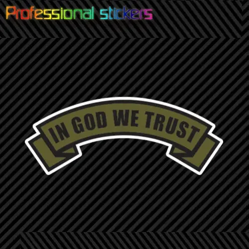 

В Бог, мы доверяем фотографиям, вырезанные виниловые наклейки в стиле милитари с Иисусом и христианским солдатиком для автомобилей, велосипедов, ноутбуков, мопедов