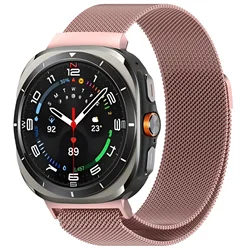 Milanese Loop Stainless Steel Magnetic Watch Bracelet - Ultra 47mm - Galaxy Ultra 2025 (Pink)