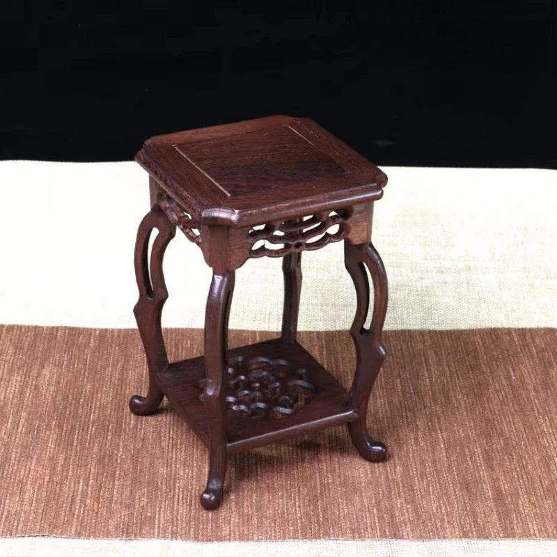 Vintage Wood Plant Stand Oriental Flower Pot Riser Vase Stool Aquarium Table Chinese-Inspired Furniture Holder Classic 3