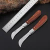 Folding Grafting Knife Grafting Tools Bonsai Pruning Knife Professional Garden Seedling Fruit Tree Cutter with Wooden Handle 5
