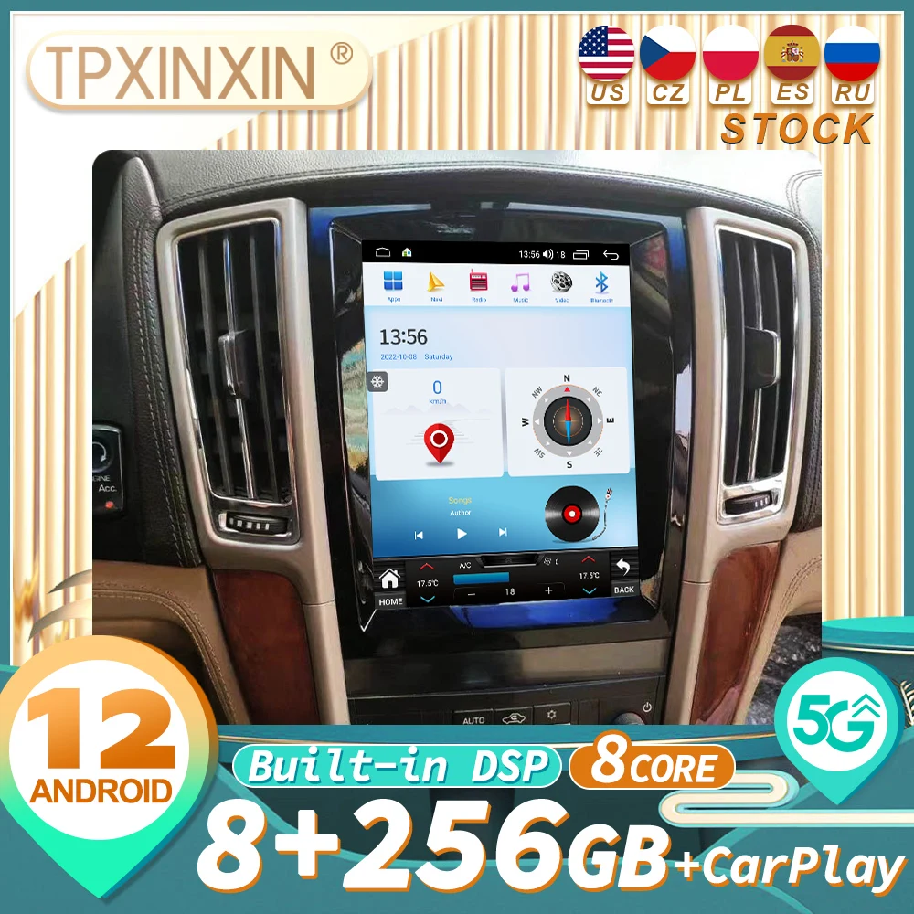 

For Cadillac SLS STS 2007-2012 Tesla Android 12 Stereo receiver Central Multimedia Player DVD Gps Navigation DSP