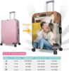 Custom Luggage Cover Personalized 1pc Suitcase Cover with Photo Text Customized Elastic Suitcase Protector Washable Double-Sided 3