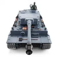 New Upgrade Alloy Metal RC Tank With Smoke Heavy-Duty Remote Control Tanks 2.4G Radio Controlled Sound Effects Simulator 2