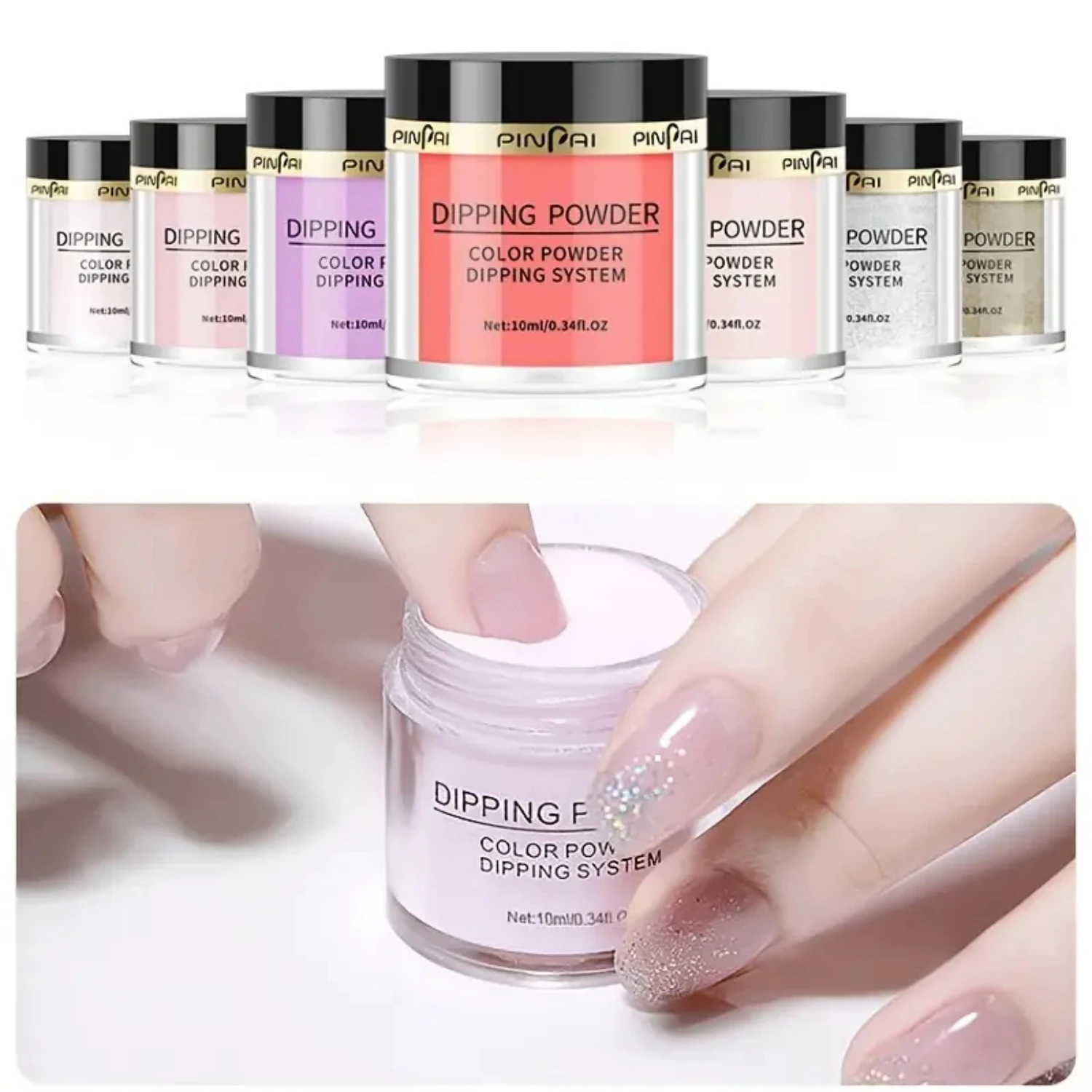 Dipping Powder Nail Enhancer Solid Soakage Shining Powder Glit