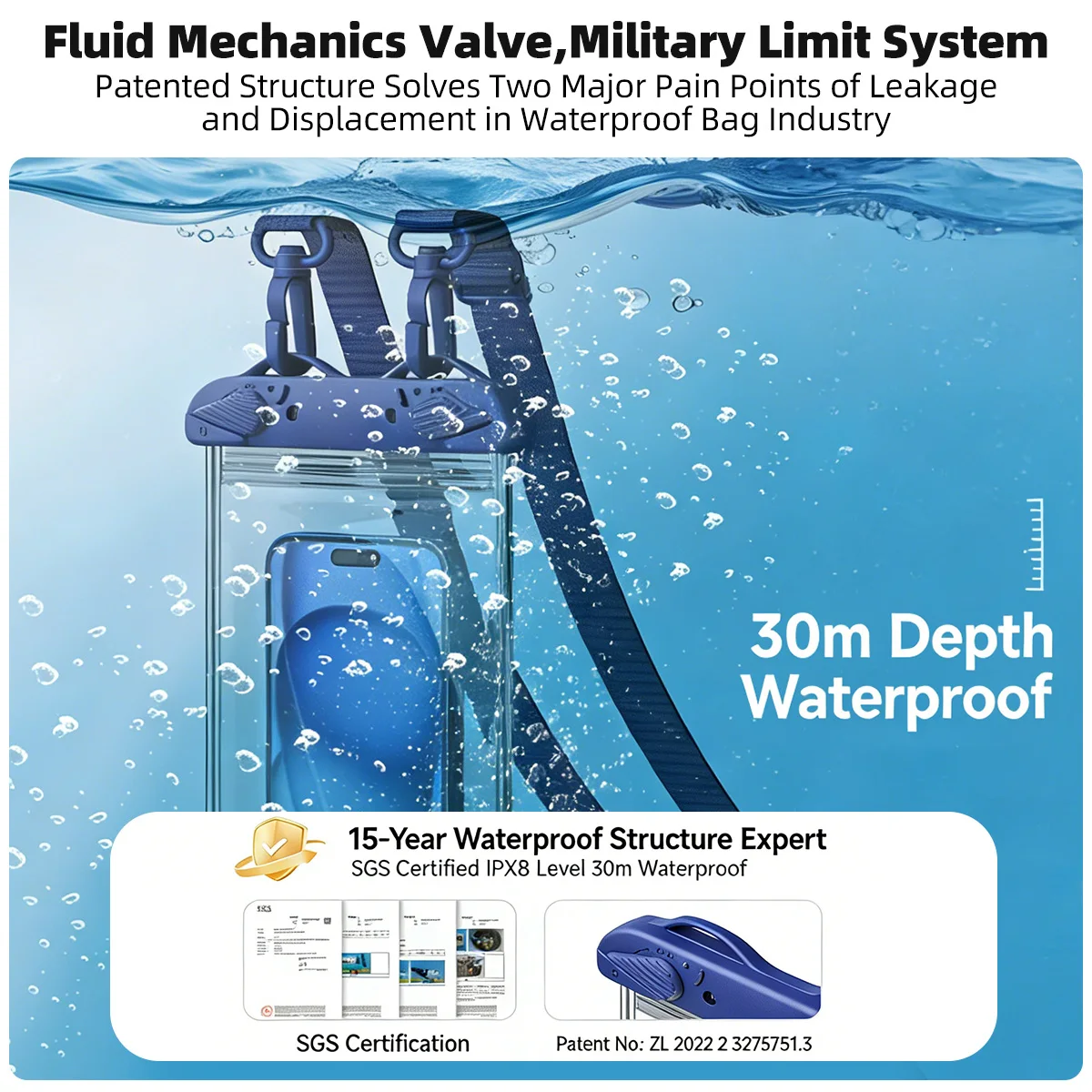 Waterproof Phone Pouch with Lanyard - Universal Swimming and Dry Bag