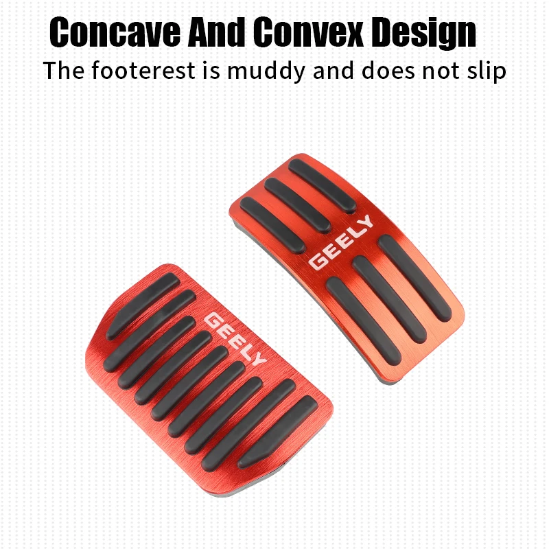 For Geely Monjaro Manjaro Car Pedal Pad Non-Slip Stainless Steel Pedalboard Aluminium Alloy Rubber Brake Cover