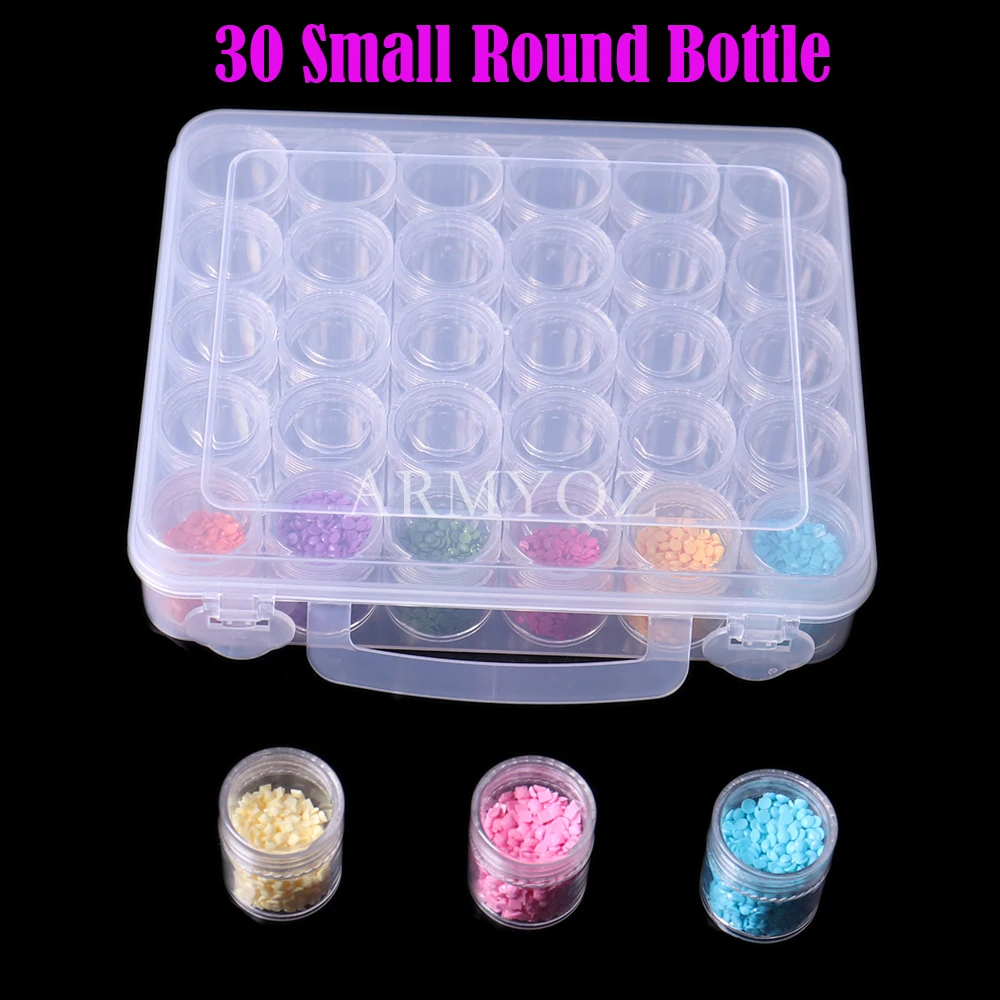 Plastic Bead Storage Containers Set Jars