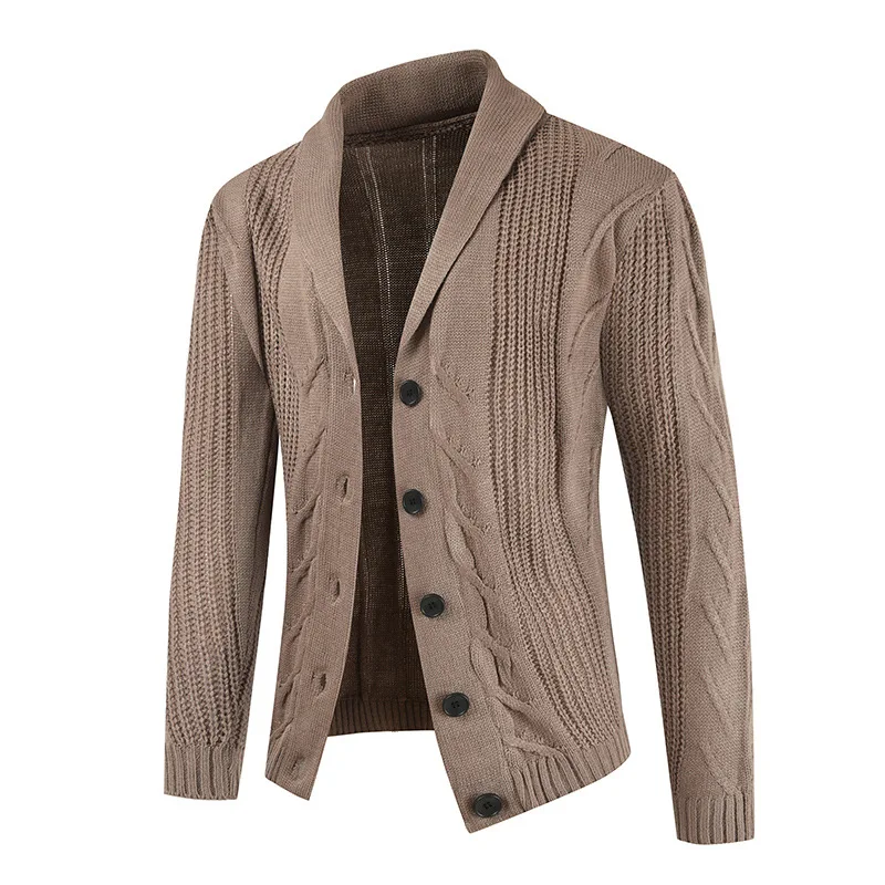 

2022 Autumn New Cardigan Solid Color Korean Slim Fitting Suit Button Daily Casual Sweater Ropa De Invierno Para Hombre 2022