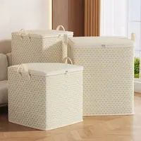 with Handle Clothes Storage Bins Foldable Large Capacity Quilt Storage Bag Dust-Proof Clothes Organizer Closet Storage Box 1