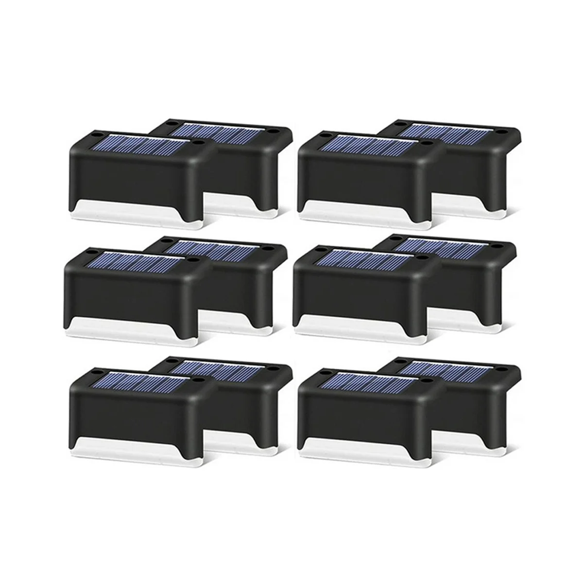 

12PCS Outdoor Stair Solar Light Waterproof Garden Step Lamp Fence Pathway Yard Patio Garden Decor Lawn LED Warm Light