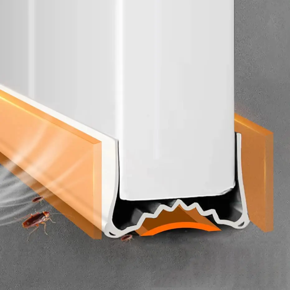Tira Inferior da Selagem da Porta do Pvc Impermeável Dustproof Construtor do Ruído Rolha do Esboço Varreduras Soundproof Aferidor 96x5cm