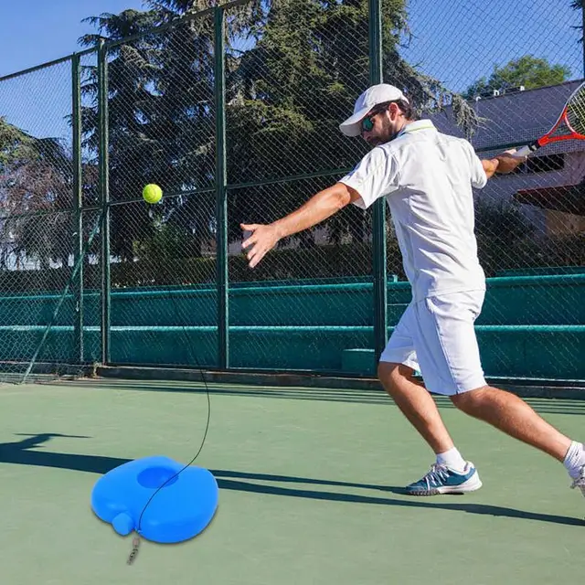 Tennis Trainer Rebound Ball Professional Tennis Trainer Bounce Ball Kit With Base Tennis Drills Equipment Lightweight Practice 3
