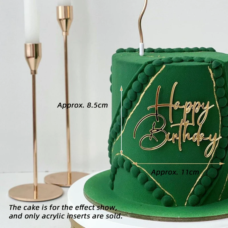 Neue Happy Birthday Tortendekorationen aus Gold-Acryl für Geburtstagsmädchen, Kindergeburtstagsparty, Tortendekoration, Dessertdekoration, Babyparty-Geschenk – Detail 20