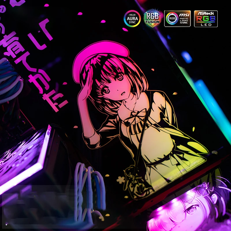 Personalização Gpu Painel Backplate Colorido Chassis Luz Board Decoração pc 5v Argb 12v Rgb Molex Faça Você Mesmo Mod