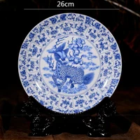 Jingdezhen Ceramic Plate Decoration Hanging Plate Household Crafts Dragon Porcelain Plate Antique Modern Fashion 2