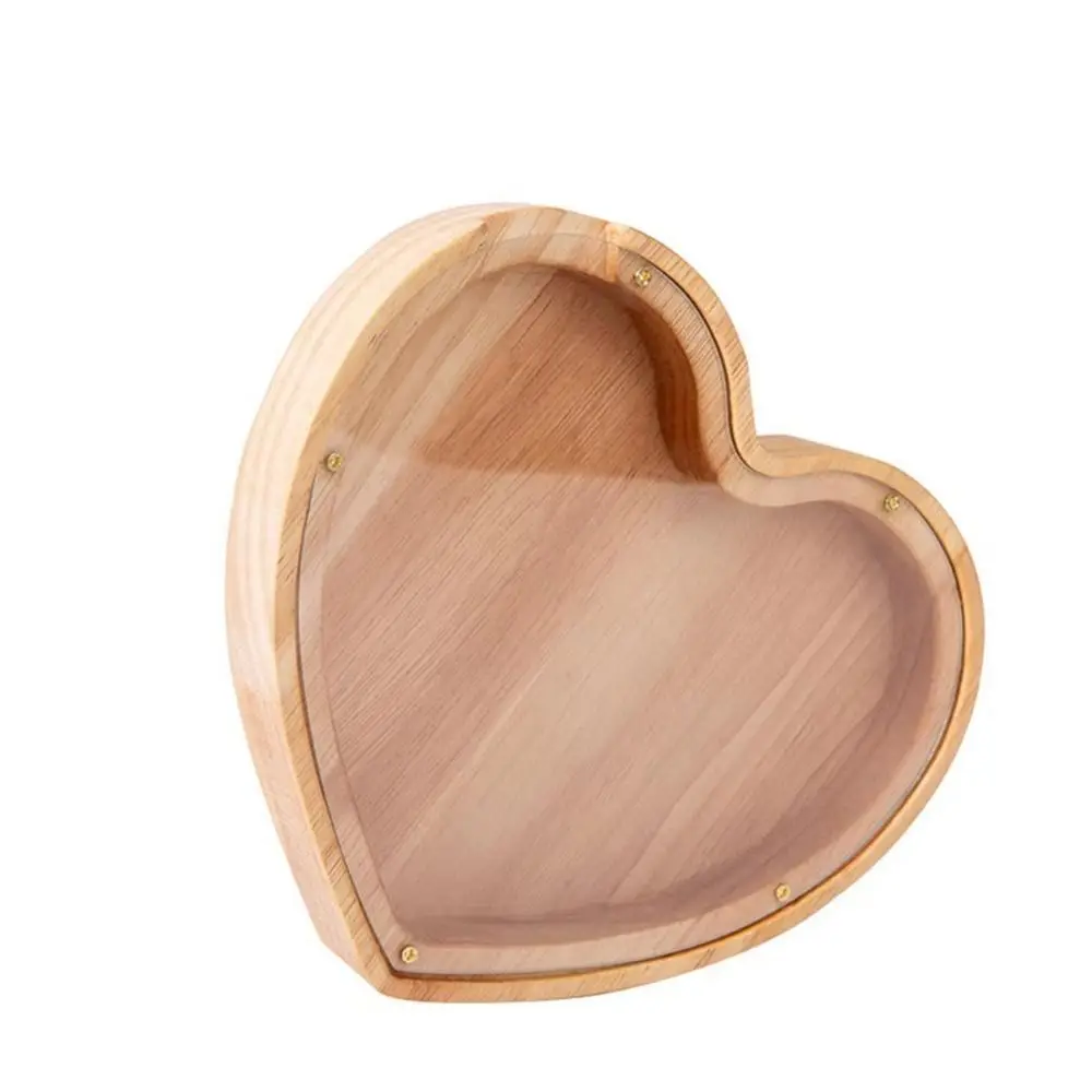Salvadanaio in legno a forma di cuore, infrangibile, trasparente, contenitore per monete, grande capacità, resistente, barattolo per la conservazione del denaro, ornamento_voghion.com