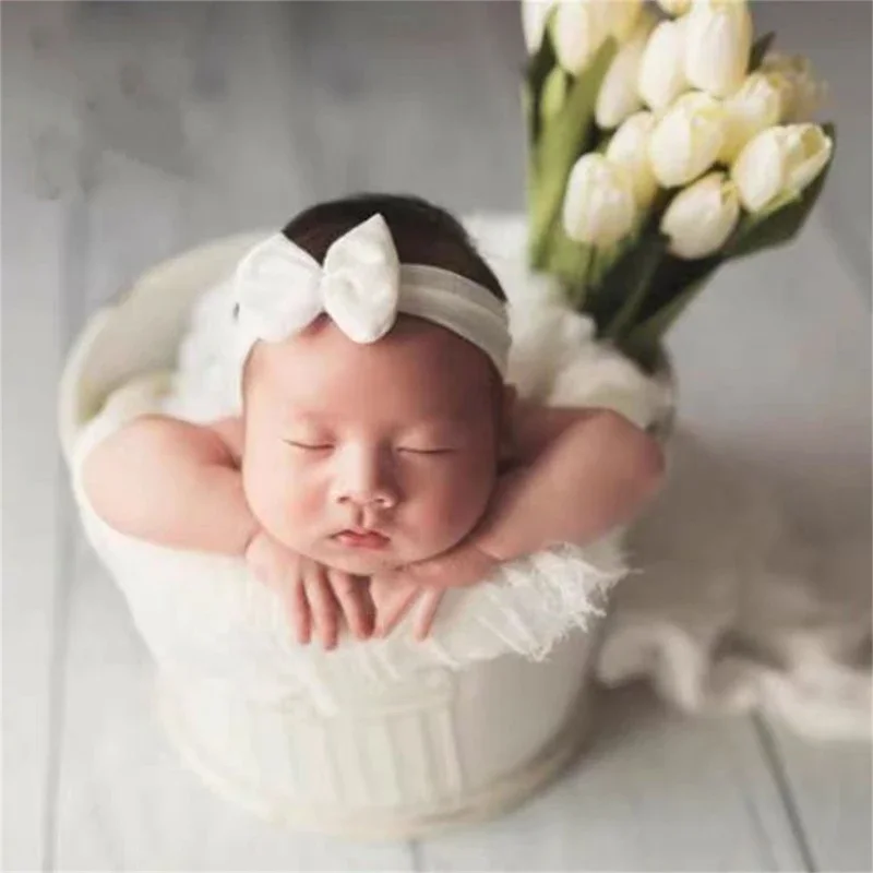 

Newborn Photoshooting Props Sweet Bowknot Headband Elegant Photo Hairband for Newborn Infant Photography Props Headwear