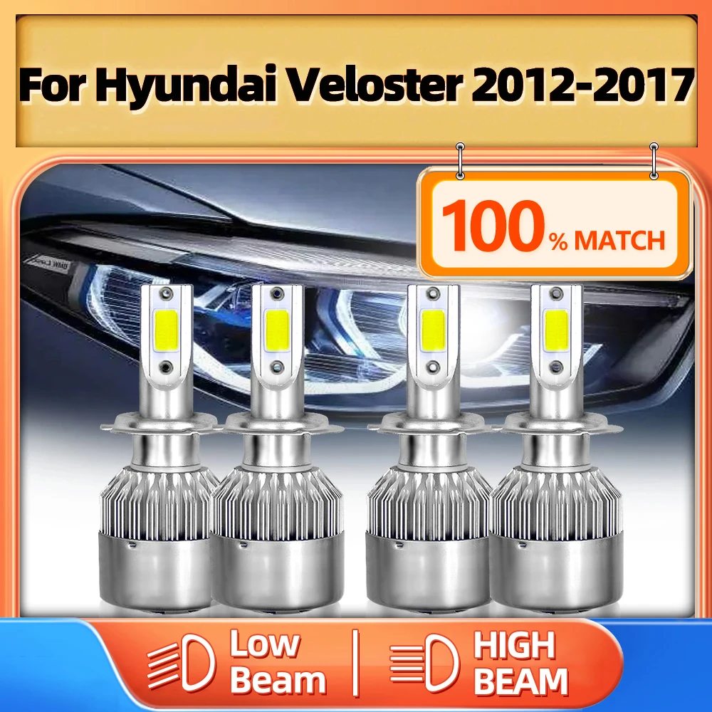

H7 Led Car Headlights 12V 6000K Car Lights Bulbs 40000LM Turbo Auto Lamps For Hyundai Veloster 2012 2013 2014 2015 2016 2017