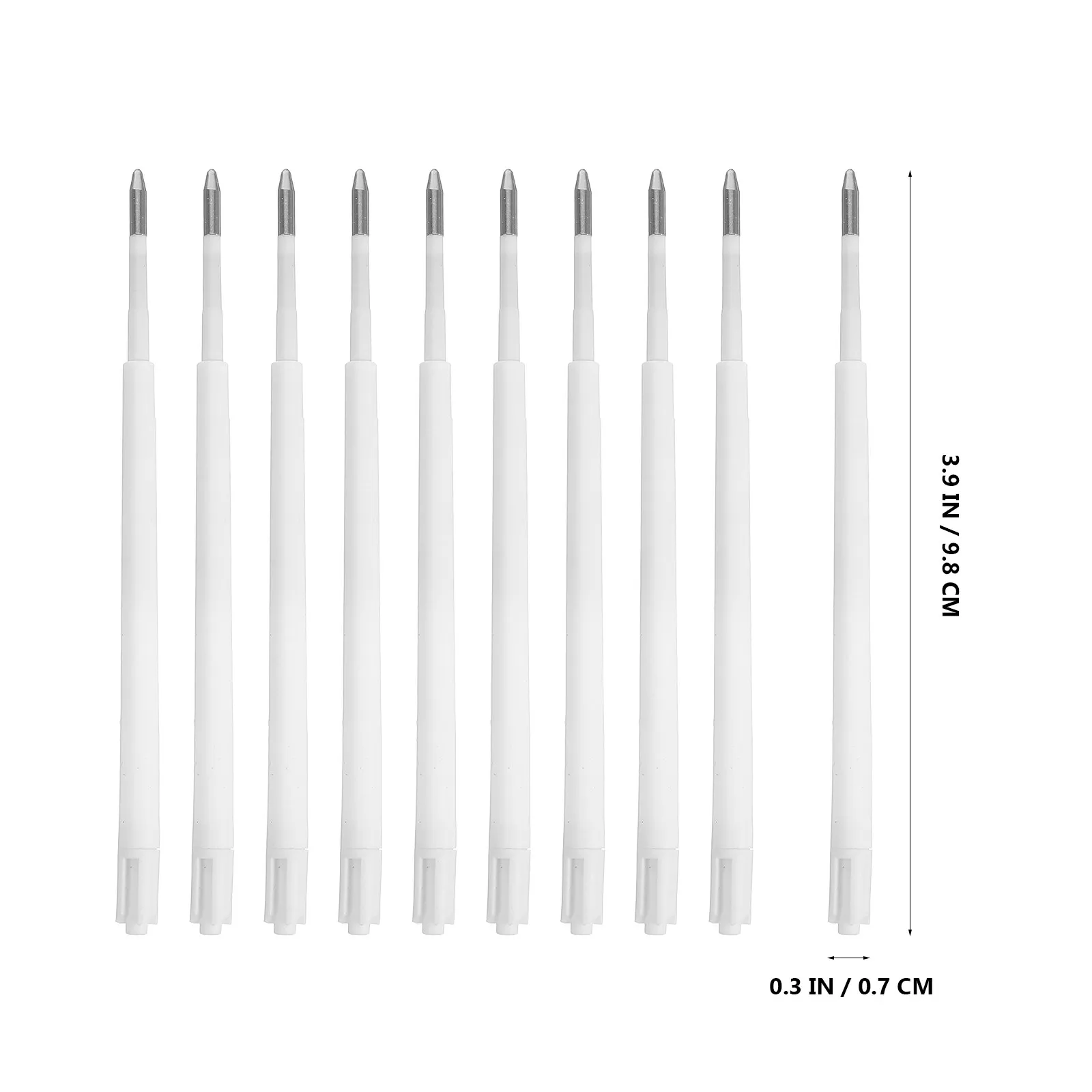 100Pcs 볼펜 리필 블랙 부드러운 필기 클릭 스타일 사무실 학교 문구 전문 필기용 유니버설 핏