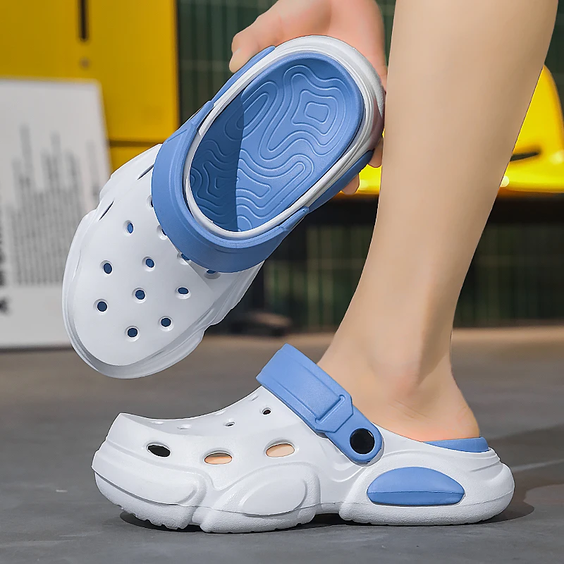 Mens Non-Slip Thick-Soled Sandals - Breathable Casual Beach Slippers