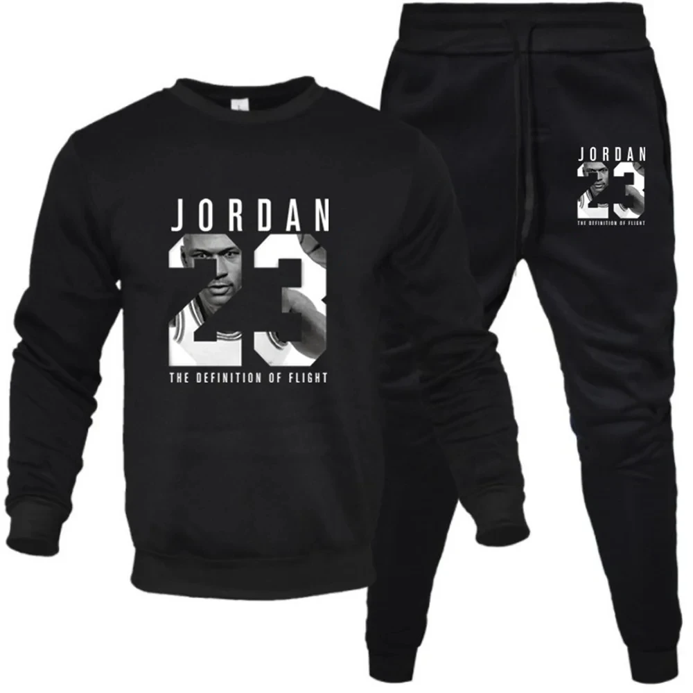 남녀공용 세트 스포츠 바지, 운동복 상의, 긴 바지, 라운드넥 셔츠, 캐주얼 투피스 세트, 2024 신상 