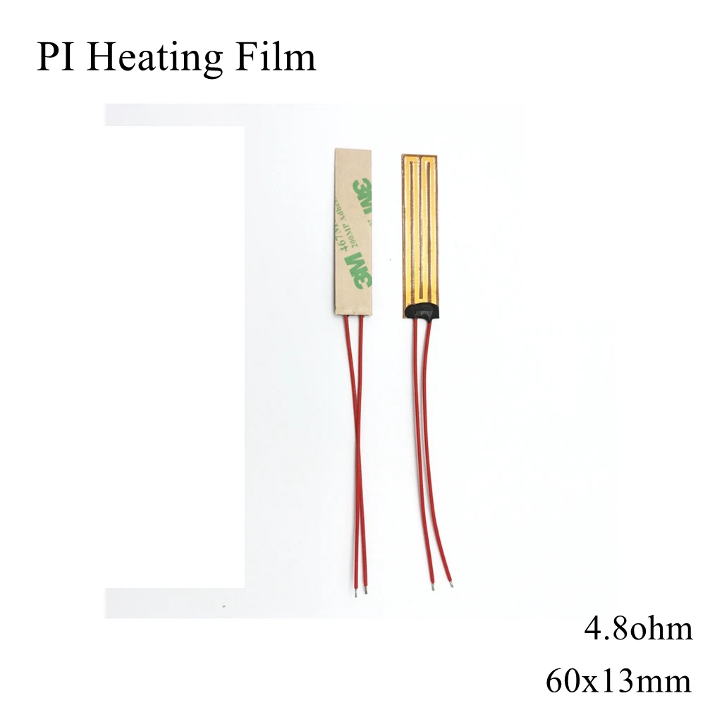 60x13mm 5V 12V 24V 110V 220V PI Heating Film Polyimide Adhesive Electric Heater Plate Panel Pad Mat Fuel Foil Oil Engine Tank | Дом и сад