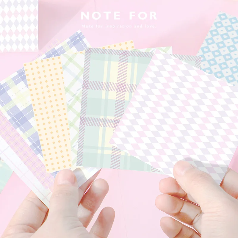 Vintage Material paper Art lace plaid DIY hand tent tag base decorative note paper Scrapbooking material 100 pcs
