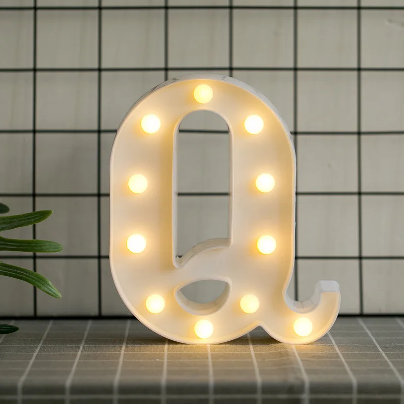 mushroom night light 22CM DIY A-Z Alphabet Letter LED Light White Up Symbol Indoor WALL Wedding Party Window Display Battery Lamp Romantic Decoration home depot dinosaur light Night Lights