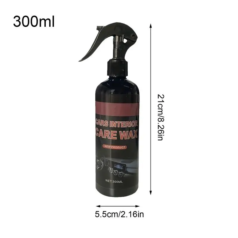 Car Interior Wax Spray Auto Interior Cleaner And Polish 10.15oz Dash Polish Spray Maintenance Repair Agent For Refurbishment