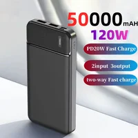 50000mAh 120W Power Bank 12W Portable Fast Charger External Battery PowerBank High Capacity PowerBank For iPhone Samsung Xiaomi  1