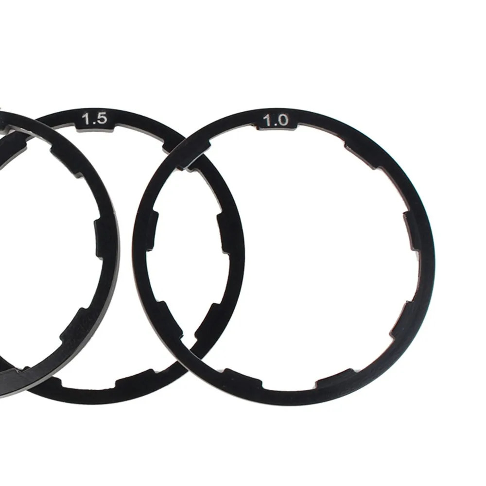 3 Stücke Aluminiumlegierung Fahrrad Schwungrad Spacer 3 Größe Leichte Fahrrad Kassette Spacer Schwarz Achse Dichtung Set Fahrrad Wartung – Detail 6